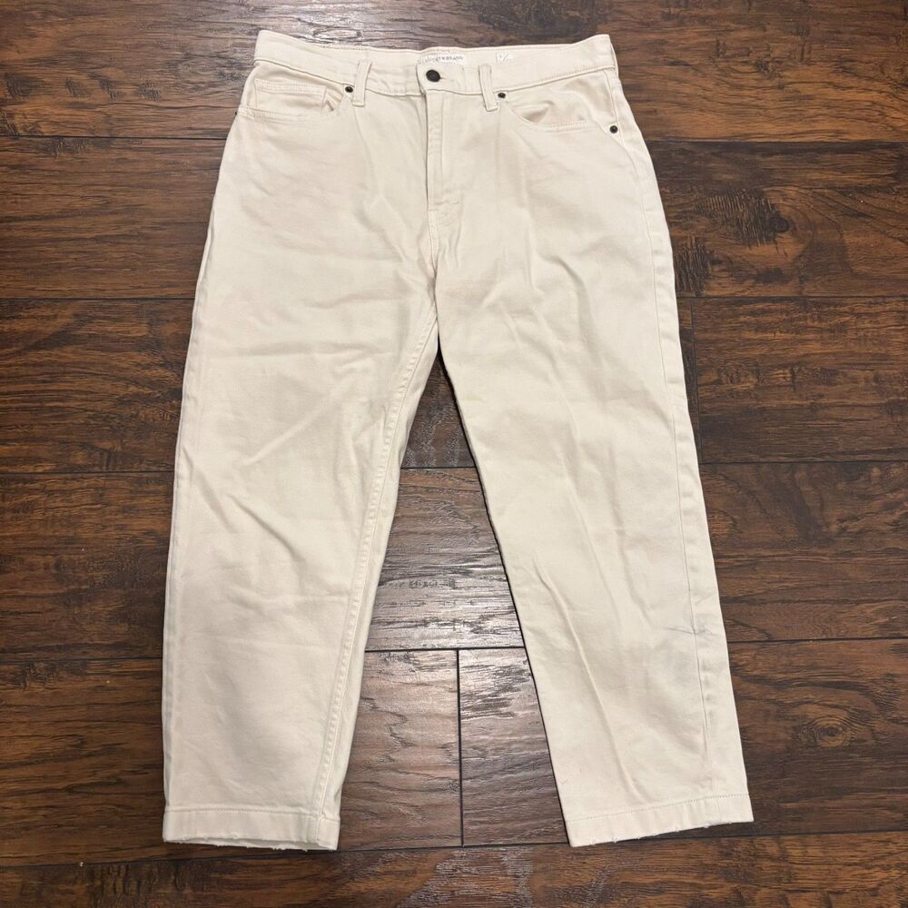 Lucky Brand size 8/29 Relaxed Taper 90s Style White Coastal High Rise Mom Jeans